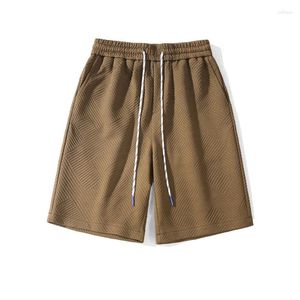 Shorts masculinos waffle moda marca cintura elástica 2023 verão tendências masculinas fitness boardshorts treino casual solto