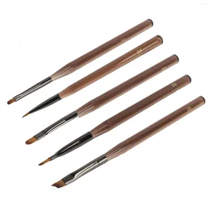 Nail Gel Painting Brush UV Building Acrylic Handle Drawing Pen Storage Case Nylon Polish For Manicurist Salon