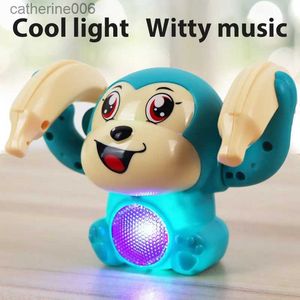 Other Toys Baby Toys Electric Tumbling Monkey Light Music Puzzle Sound Tipping Monkey Kids Toys Early Educational Toys For Children GiftsL231024