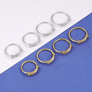Clusterringe 20 teile / los Mode Verstellbarer Ring Edelstahl Spiegelpolitur für Liebhaber Geschenke Herstellung von Schmuckzubehör