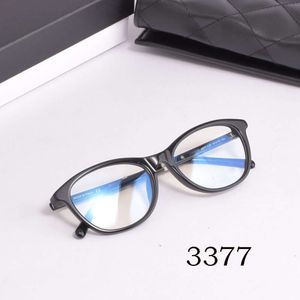 Kanal-Designer-Sonnenbrille, Top-Qualität, modisch, luxuriös, original, gleiche Stilbrille, 3377, Mesh-rote Platte, Brillengestell für Damen, kann blaues Licht-Brillengestell sein