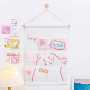 Storage Bags Fabric Bag Hanging Organizer Home Bedroom Wall Dormitory Cloth Room Decoration