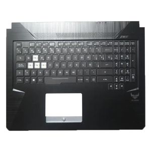 Laptop PalmrestKeyBoard för ASUS FX705GE-1A Ny svart bakgrundsbelyst utan pekplatta tangentbord SP SPANISH 90NR00Z1-R31SP1 V170746