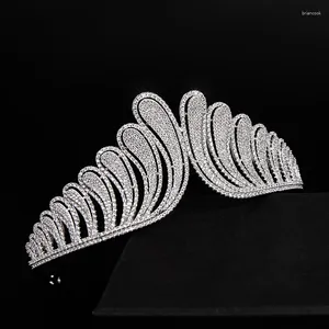 Fermagli per capelli JADE ANGEL Princess Crown Design classico Elegante matrimonio Gioielli da sposa Diademi e corone Donna Zircone