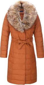 Bellivera Women's Puffer Jacket Faux Leather Bubble Padding Sherpa-Lined Coat with Removable Fur Collar 58G7R