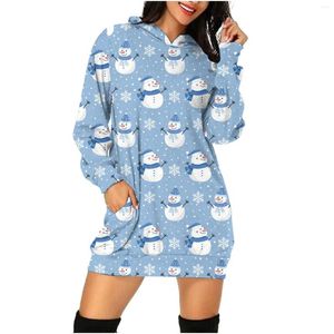 Women's Hoodies Sweatshirt Hoodie Santa Claus 3D Digital Print Utökade vinterkläder Kvinnor Y2K 2000s