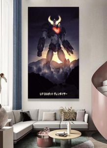 Dipinti Goldrake Vintage Robot Manga Anime Canvas Art Painting Immagini murali Home Decor Frame5884966