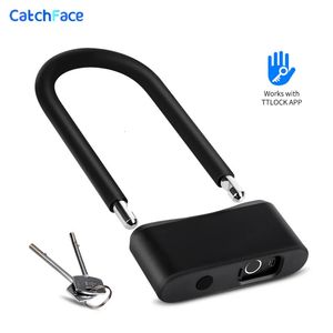 Bloqueio inteligente à prova d'água BLEAPP Controle de bicicleta em forma de U Bloqueio de bicicleta inteligente com TTLock APP Safe Bike Scooter Motos Lock para antirroubo 231023