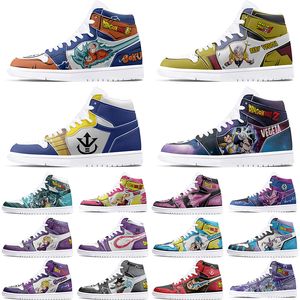 Novos sapatos personalizados 1s sapatos diy sapatos de basquete amortecendo masculino 1 fêmea 1 caráter anime personagem personalizada tendência versátil tênis ao ar livre