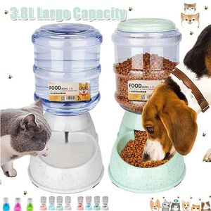 Köpek Kaseleri Besleyiciler 3.8L PET Akıllı Besleyici Waterer Kedi Aksesuarları Kediler İçin Köpek Su Evcil Hayvan Malzemeleri Dispenser Kase Kedi Su Çeşmesi CAT 231023