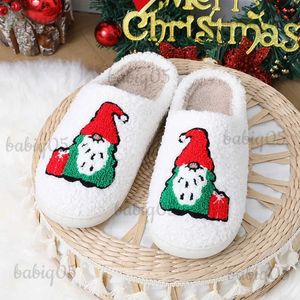 Pantofole Donna Uomo Fuzzy Happy Face Pantofole Natale Nano Inverno Pantofole in cotone Pantofole Memory Foam Sottopiede Pantofole Babbo Natale T231024