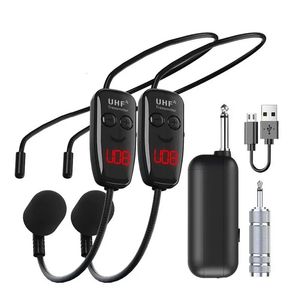 Walkie Talkie Head-wear UHF Wireless Microphone Headset Rechargeable Head-wear Wireless Microphone For Voice Amplifying In Conference Teaching 231023