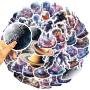 50pcs-pack astronot uzay çıkartmaları Bagaj su şişesi dizüstü bilgisayar planlayıcısı scrapbooking için su geçirmez vinil çıkartmalar telefon mac kapı duvar çıkartmaları