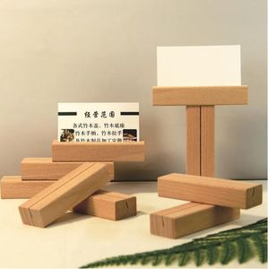 Wooden Place Card Holders Table Numbers/Sign Holder Wood Card Display Stands for Name Tags Pictures Reserved Signs Food Labels Postcards Menus Etc