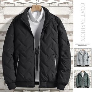 남성용 파카스 겨울면 재킷 남자 한국어 버전의 트렌드 짧은 섹션 칼라 라이트 재킷 5xL 231023