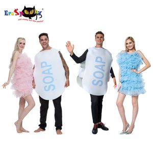 cosplay Eraspooky Funny Adult Soap and Loofah Costume Halloween Couple Costumes Women Bath Ball Cosplay Outfits Carnival Party 2 Piececosplay