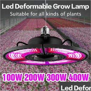 Grow Lights E27 Piante a luce LED 100W 200W 300W 400W Spettro Fl Ac 85-265V Phyto Lampada Crescita Illuminazione di chip LED per interni Greenhous Dhzlq