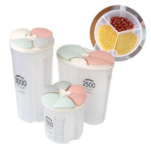 Lebensmittelsparer-Aufbewahrungsbehälter, transparente Box, versiegelter Kunststofftank, Küche, rotierendes Trockenreisbehälterfach 231023