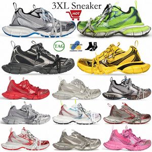 2023 Paris 3xl Sneakers Runner Casual Shoes Designer Män kvinnor Phantom Fashion Shoelaces Mens Women Triple S Daddy Black White Mesh Bekväma vita pappa tränare