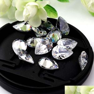 Pendant Necklaces Special Price Artificial Water Drop Zircon Pear Shaped Bare Stone Cubic Zirconia Super Shiny Pw9U Delivery Jewelry Ottdf