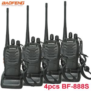 Walkie talkie 4 st/set original baofeng bf888s walkie talkie bf-888s 5w 16ch uhf 400-470mhz bf 888s walkie-talkie tvåvägs radiosändare 231023