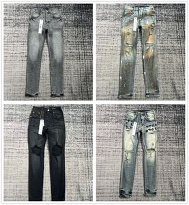Джинсы фиолетовые джинсы дизайнерские джинсы для мужчин брюки со сложенными джинсами мужские мешковатые джинсовые разрывы европейские джинсы мужские брюки мужские брюки с байкерской вышивкой, разорванные для модного топа