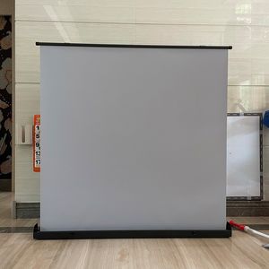 Top Quality 110" 16:9 120" 4:3 ALR Pull Up Tab Tension Projector Screen with Black Shell for Home Cinema Exhibition Outdoor