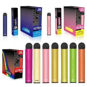 Cigarros E descartáveis Fumed Ultra 2500 Puffs Vape Pen 8ml Cartucho Pré-preenchido Pods 850mAh Bateria Starter Kit Vaporizadores VS Bang XXL Puff Infinity