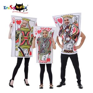 cosplay Eraspooky Adult Funny Hearts Poker Costume Halloween Couple Sponge Jumpsuit Classic Cards Cosplay Carnival Family Party Outfitscosplay