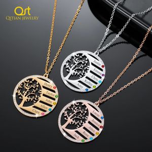 Collana per esercitazioni per alberi da famiglia personalizzato con navigazione in acciaio inossidabile in acciaio inossidabile in acciaio inossidabile