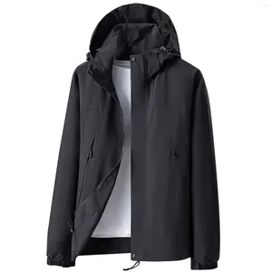 Мужские куртки Легкие мужские пальто с капюшоном Уютные тонкие пальто Осень-зима Мужская непромокаемая куртка Водонепроницаемая с походным пальто