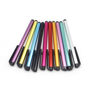 Kapasitif kalem kalemi 10 Şeker Renk Mini Stylus Dokunmatik Ekran Kalemi Kapasitans Ekran İPhone 5s iPad 2/3/4 Sumsang S5/S4