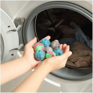 Andra tvättprodukter Nylonboll Hushållen Anti-Enment Washing Hine Tools Hårborttagning Tvättar Rengöringsbollar Drop Leverans Hem G DHN07