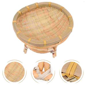食器セット竹のフルーツバスケット家庭用野菜ホルダーストレージハンドウーブン耐久性のある手作り織り
