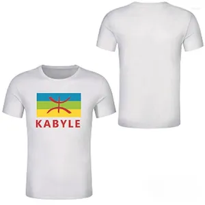 Herr t skjortor kabyle flagga 3d tryck överdimensionerade skjorta kvinnor män sommar mode o-hals kort ärm rolig t-shirt grafisk tees streetwear