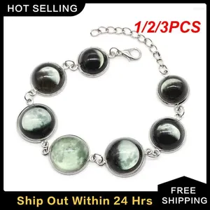 Charmarmband 1/2/3st Creative Fashion Jewelry Luminous Moon Fas Cycle Glass Ball Armband