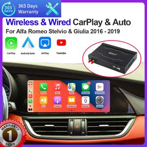 Alfa Romeo Stelvio Giulia 2016-2019用Android Mirror Link AirPlay用の新しい車ワイヤレスApple CarPlay Android Auto Module Box for Alfa Romeo Stelvio Giulia