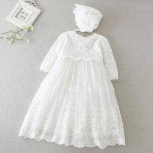 Girl's Dresses Hetiso Baby Girls Dress Long Sleeve Kids First Birthday Ball Gown Infant Dresses for Baptism Bridesmaid party 3-24 month 231023