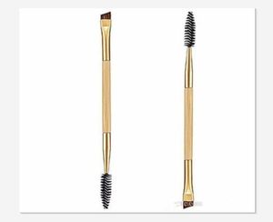 Beauty Girl 1PCS Makeup Bamboo Handle Double Eyebrow Brush Eyebrow Comb Eye Definer Brush Professional Small Angle Brush5348209