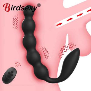 Erkekler için anal boncuklar vibratörler prostat masaj mastürbatörleri kadın vajina stimülatör dildos uzaktan kumanda erkek anüs popo seks oyuncak 231012