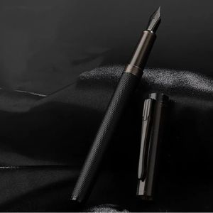 Fountain Pens Hero Black Forest Metal Fountain Pen Black Fine Nibb Vacker trädstruktur Utmärkt skrivande gåva PEN 231023