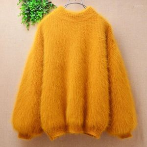 Kadın Sweaters 04 Bayanlar Kadınlar Kış Kışlı Kalın Sıcak Kıllı Vizon Kaşmir Örme Örtmence Slim Bluz Kazak Jumper Sweater Çekme