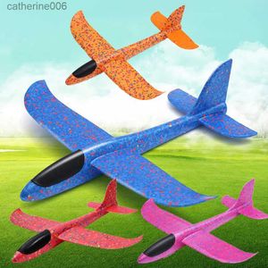 Other Toys 1PC 48CM/35CM Children Hand Throw Flying Glider Planes Toys Kids Foam Aeroplane Model Children Outdoor Fun ToysL231024