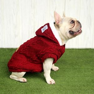 犬のアパレル犬カーディガンパーカーセーター犬の服を厚くする温かい柔らかい子犬のセーター犬冬の服フレンチブルドッグチワワアパレルペット231023