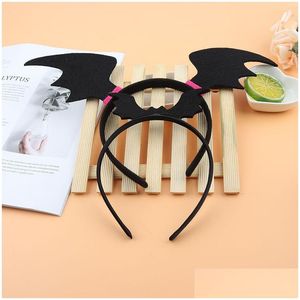 Decorazione per feste Cerchi per capelli di Halloween in Europa e in America Festival dei fantasmi Testa di pipistrello Principessa Carnevale per bambini Copricapo Palla Goccia D Dhhbp