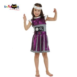 Cosplay Eraspooky Criança Astronauta Halloween para Crianças Traje Robô Meninas Spaceman Alienígena Trajes Criança Carnaval Cosplaycosplay