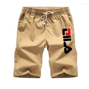 Calções masculinos moda casual impresso cintura elástica bolso jogging treino esportes em linha reta verão cor sólida beachwear