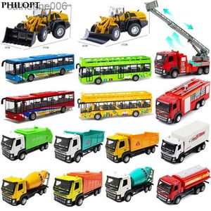 Other Toys High Simulation Toy Car Model Diecast Plastic Pull-Back Bus Inertia Car City Tour Bus ABS Car Model Toys Gifts For Children KidsL231024