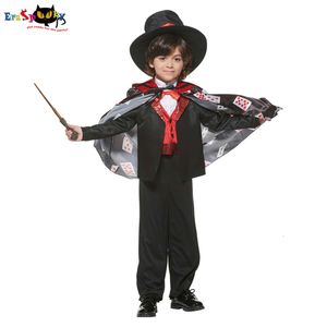 cosplay Eraspooky Boy's Magician Deluxe Costume da bambino per la festa di carnevale di Halloween