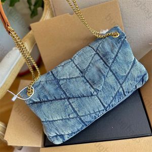 Loulou Puffer Bag Cowgirl Designer Bag Cowboy Blue Crossbody Shoulder Bags Designer Women Bag Washed Luxurys Handväskor Lady Stor cool handväska kvinna Jean väskor